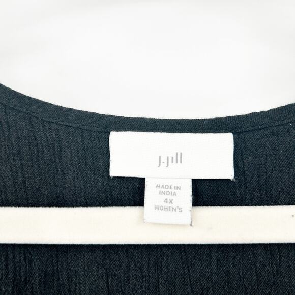 J. Jill Womens Summer Embroidered Boho Cotton Blend Sleeveless Blouse Size 4X - Picture 2 of 6